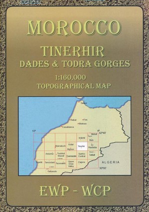 TINERHIR - DADES & TODRA GORGES TOPO Morocco 1/160.000 