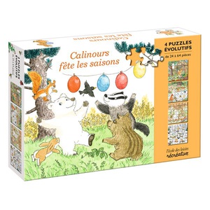 Calinours Fete Les Saisons : 4 Puzzles Evolutifs 