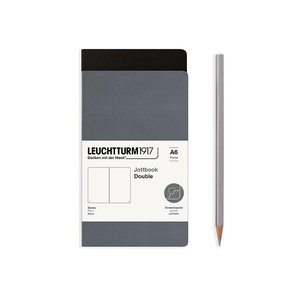Leuchtturm A6 Double Pocket Jottbook Softcover Black/Anthracite Plain Notebook