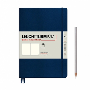 Leuchtturm A5 Medium Softcover Navy Plain Notebook