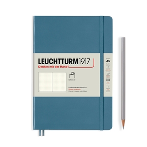 Leuchtturm Rising Colours A5 Medium Softcover Stone Blue Dotted  Notebook