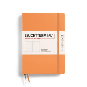 Leuchtturm A5 Medium Hardcover Apricot Plain Notebook