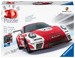 Ravensburger 3D Puzzle 11558 - Porsche 911 GT3 Cup im Salzburg Design - Die berühmte Fahrzeug und Sportwagen Ikone im legendären Design als 3D Puzzle Auto
