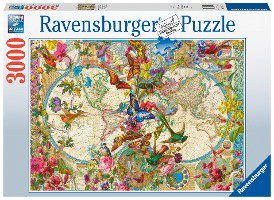 Ravensburger Puzzel Flora & Fauna Wereldkaart 3000 stukjes