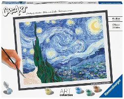 Ravensburger CreArt - Malen nach Zahlen 23518 - ART Collection: Starry Night (Van Gogh) - ab 14 Jahren