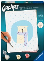 Ravensburger CreArt - Malen nach Zahlen 23652 - Hello Baby: Cute Polar Bear - ab 12 Jahren