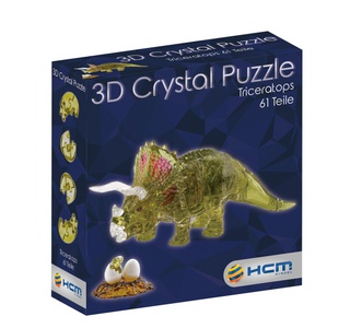 Crystal Puzzle - Triceratops - 61 stukjes