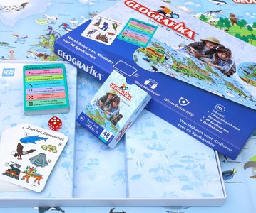 Ontdek de Wereld spel + Wereldkaart voor kinderen