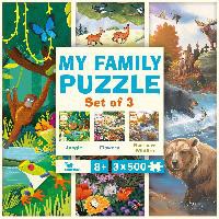 My Family Puzzle - Set of 3 - Jungle, Flowers, Northern Wildlife