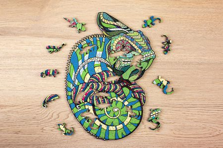 Eco Wood Art Houten Puzzel Large Kameleon 505 stukjes
