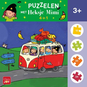 Puzzelen met Heksje Mimi. 4-in-1-puzzel