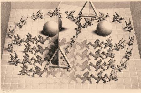 Escher puzzel  -toverspiegel-  1000st