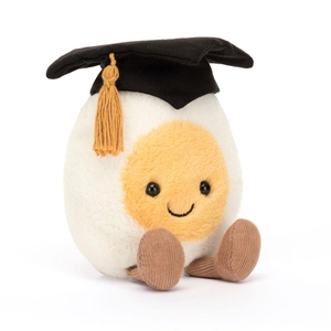 Amuseable Boiled Egg Graduation Jellycat Knuffel