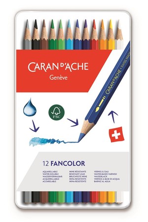 Caran d'Ache Fancolor Kleurpotloden 12 stuks Assorti