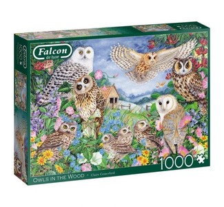 Falcon owls in the wood puzzel 1000st