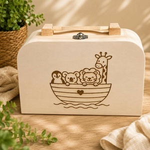 Wooden Suitcase 25cm Noahs Ark 