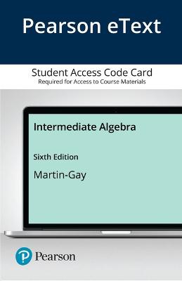 Pearson Etext Intermediate Algebra -- Access Card