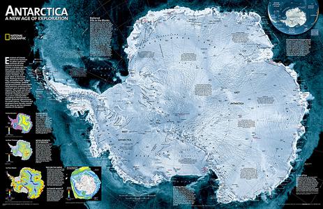 Antarctica sateliet wandkaart 20091 