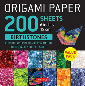 Origami Paper 200 sheets Birthstones 6" (15 cm)