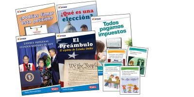Icivics Spanish Grade 3: Leadership & Responsibility 5-Book Set + Game Cards