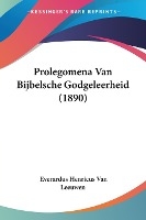 Prolegomena Van Bijbelsche Godgeleerheid (1890)