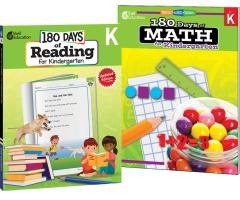 180 Days Reading & Math Grade K: 2-Book Set