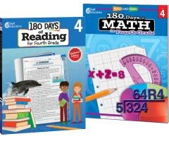 180 Days Reading & Math Grade 4: 2-Book Set