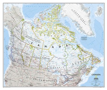 Canada wandkaart geplastificeerd 20527 