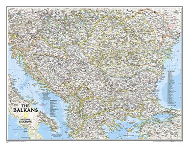 Balkans wandkaart geplastificeerd 20581 