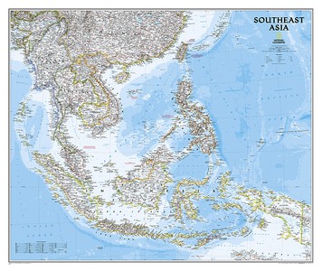 Asia South East politiek wandkaart 20620 