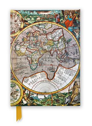 ANTIQUE MAP OF THE WORLD NOTEBOOK 