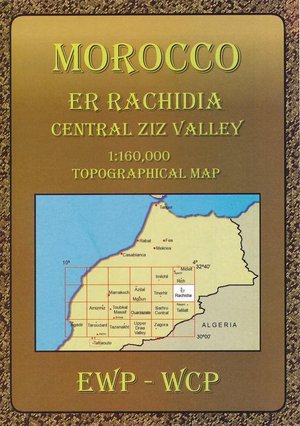 ER RACHIDIA - CENTRAL ZIZ VALLEY TOPO Morocco 1/160.000 