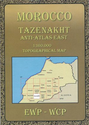 TAZENAKHT - ANTI-ATLAS EAST TOPO Morocco 1/160.000 