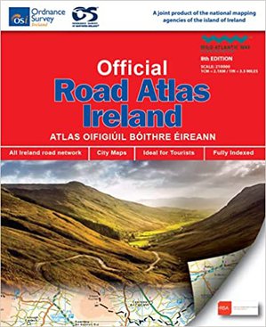 Ierland official road atlas spiraal  