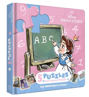 Disney Princesses : 5 Puzzles 9 Pieces 