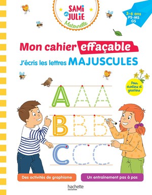 Mon Cahier Effacable ; Ps, Ms, Gs ; J'ecris Les Lettres Majuscules 