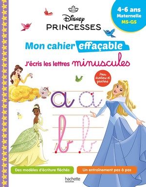 Disney Princesses ; Mon Cahier Effacable ; Ms, Gs ; J'ecris Les Lettres Minuscules 