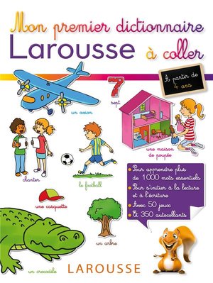 Mon Premier Dictionnaire Larousse A Coller 