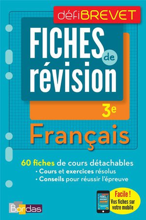 Defibrevet ; Fiches De Revision : Francais ; 3e (edition 2017) 