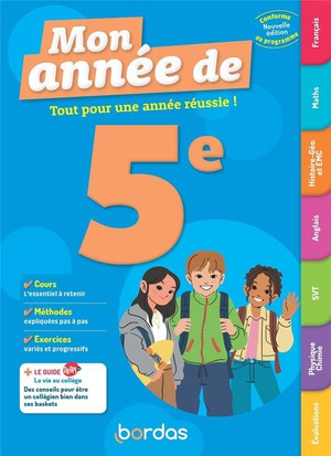 Mon Annee De : 5e ; Toutes Les Matieres (edition 2024) 