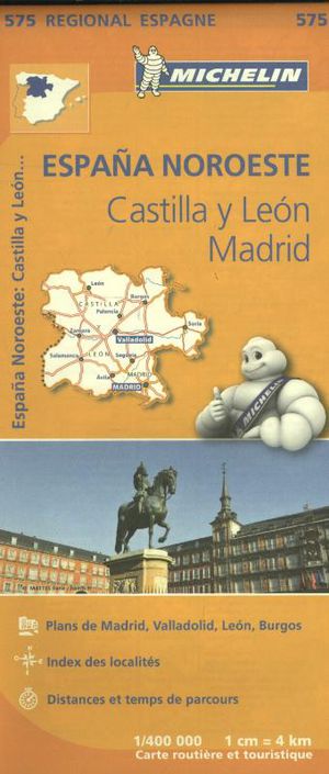 Michelin Wegenkaart 575 Spanje Noordwest - Castilla y León, Madrid