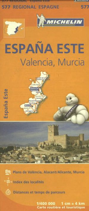 Michelin Wegenkaart 577 Spanje Oost - Comunidad Valenciana, Murcia