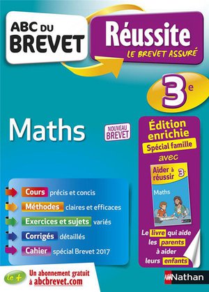 Abc Du Brevet Reussite : Mathematiques ; 3e ; Special Famille (edition 2018) 