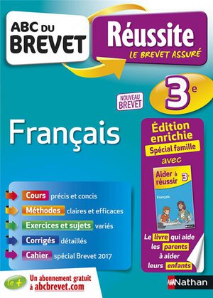Abc Du Brevet Excellence : Francais ; 3e ; Special Famille (edition 2018) 