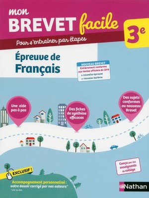 Mon Brevet Facile ; Epreuve De Francais ; 3e (edition 2018) 