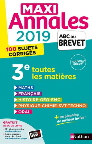 Maxi Annales Abc Du Brevet T.30 : Toutes Les Matieres ; 3e (edition 2019) 