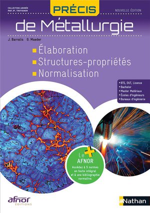 Precis De Metallurgie Afnor ; Livre De L'eleve (edition 2023) 