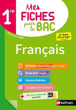 Mes Fiches Pour Le Bac : Francais ; 1re (edition 2024) 