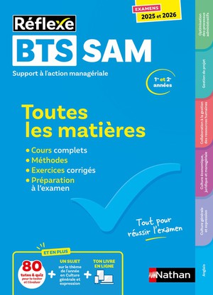 Reflexe : Bts Sam ; Toutes Les Matieres ; 1re Et 2e Annees (edition 2025/2026) 