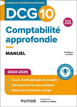 Dcg 10 : Comptabilit Approfondie ; Manuel (dition 2024/2025) 